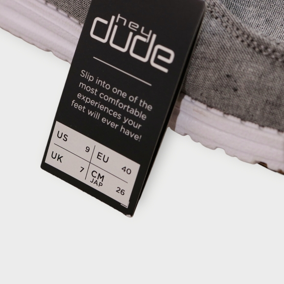 NWT! Hey Dude Wendy Chambray Woven Onyx Size US 9 New With Box - Picture 4 of 8